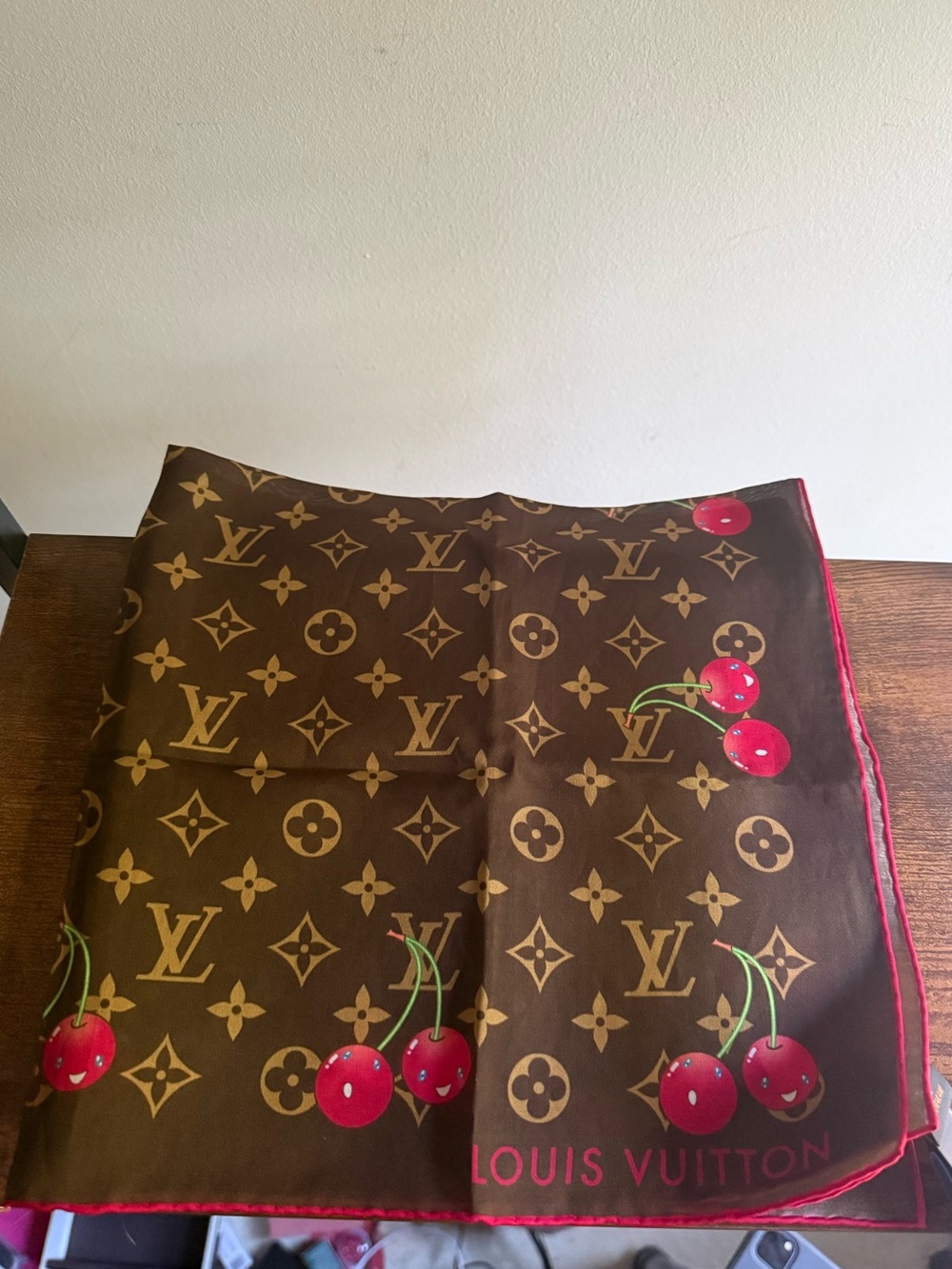 LV × TM Monogram Cerise Square 55 - Picture 4 of 9
